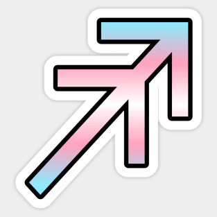 Sagittarius Trans Pride Symbol Sticker